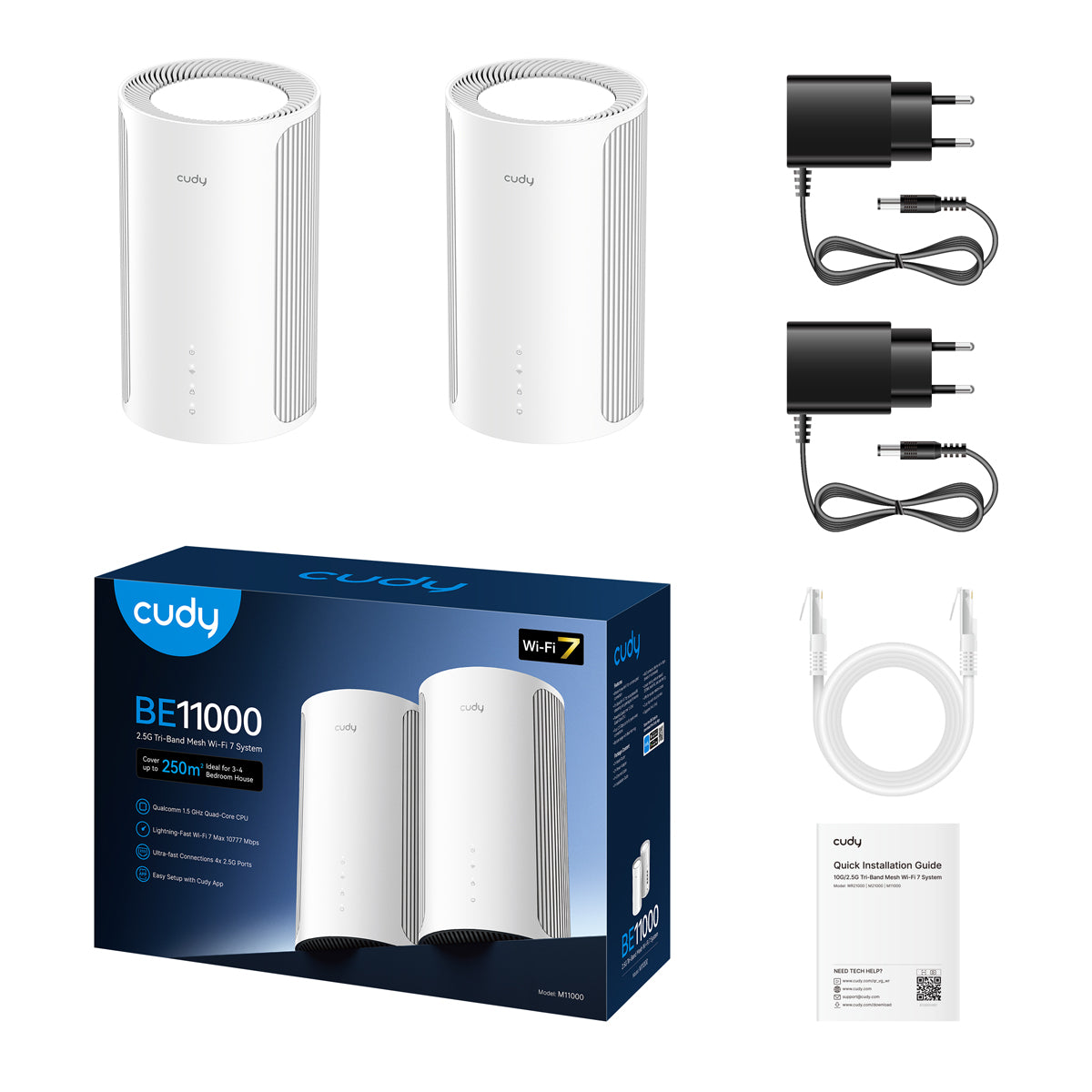 BE11000 2.5G Tri-Band Mesh Wi-Fi 7 System