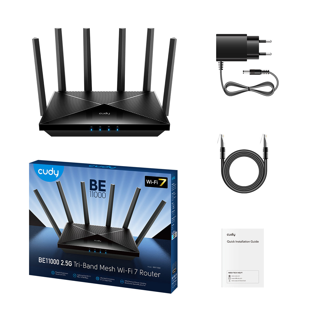 BE11000 2.5G Tri-Band Mesh Wi-Fi 7 Router